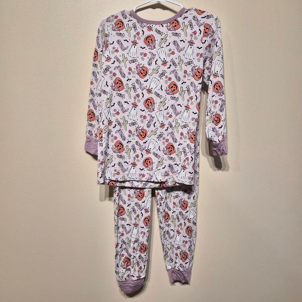 Bamboo Long Sleeve Purple Halloween Pajama Set 4T Pumpkin Western Cowboy